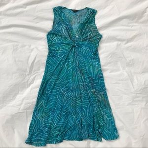 Gorgeous blue batik patterned sun dress Size L